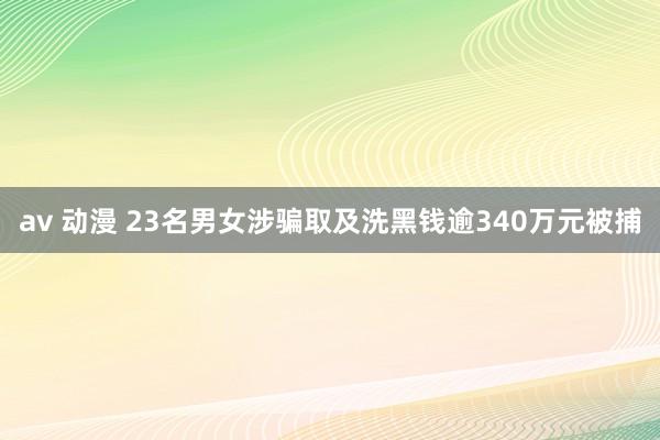 av 动漫 23名男女涉骗取及洗黑钱逾340万元被捕