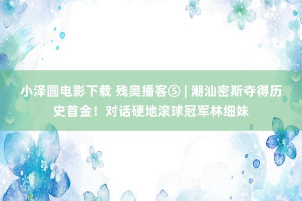 小泽圆电影下载 残奥播客⑤ | 潮汕密斯夺得历史首金！对话硬地滚球冠军林细妹